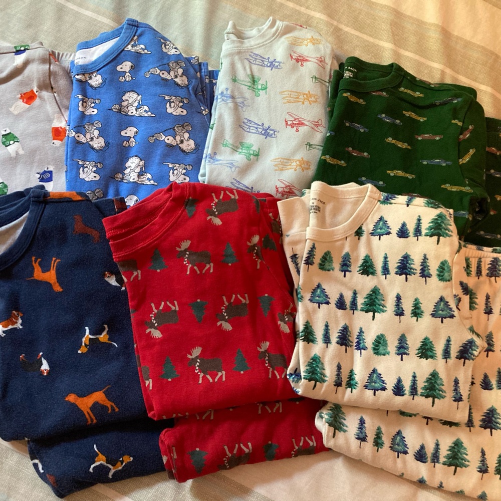 Lot of 7 sets of Janie & Jack Pajamas